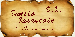 Danilo Kulašević vizit kartica